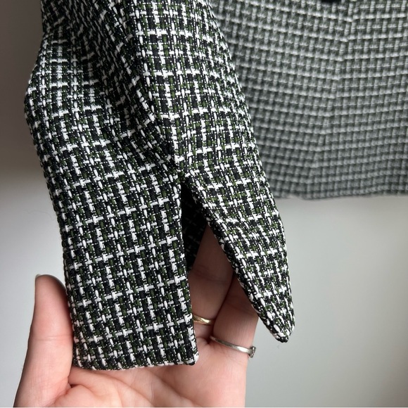 Evan Picone Green, Black & White Tweed Blazer - Size 8 - Picture 4 of 7